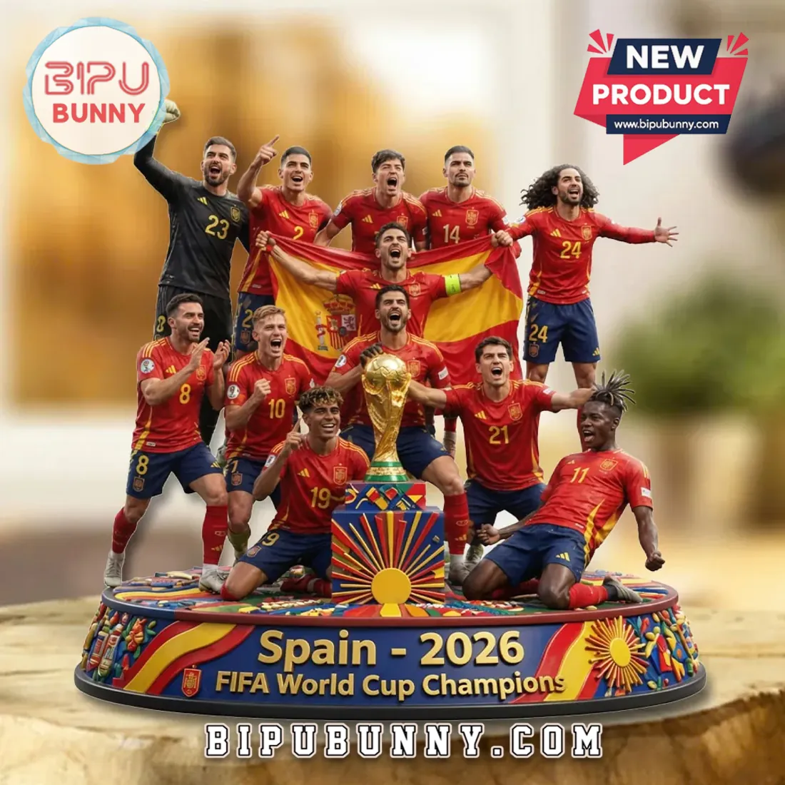 Spain National Team 2026 World Cup 3D Diorama Plaque Spain National Team 2026 World Cup 3D Diorama Plaque