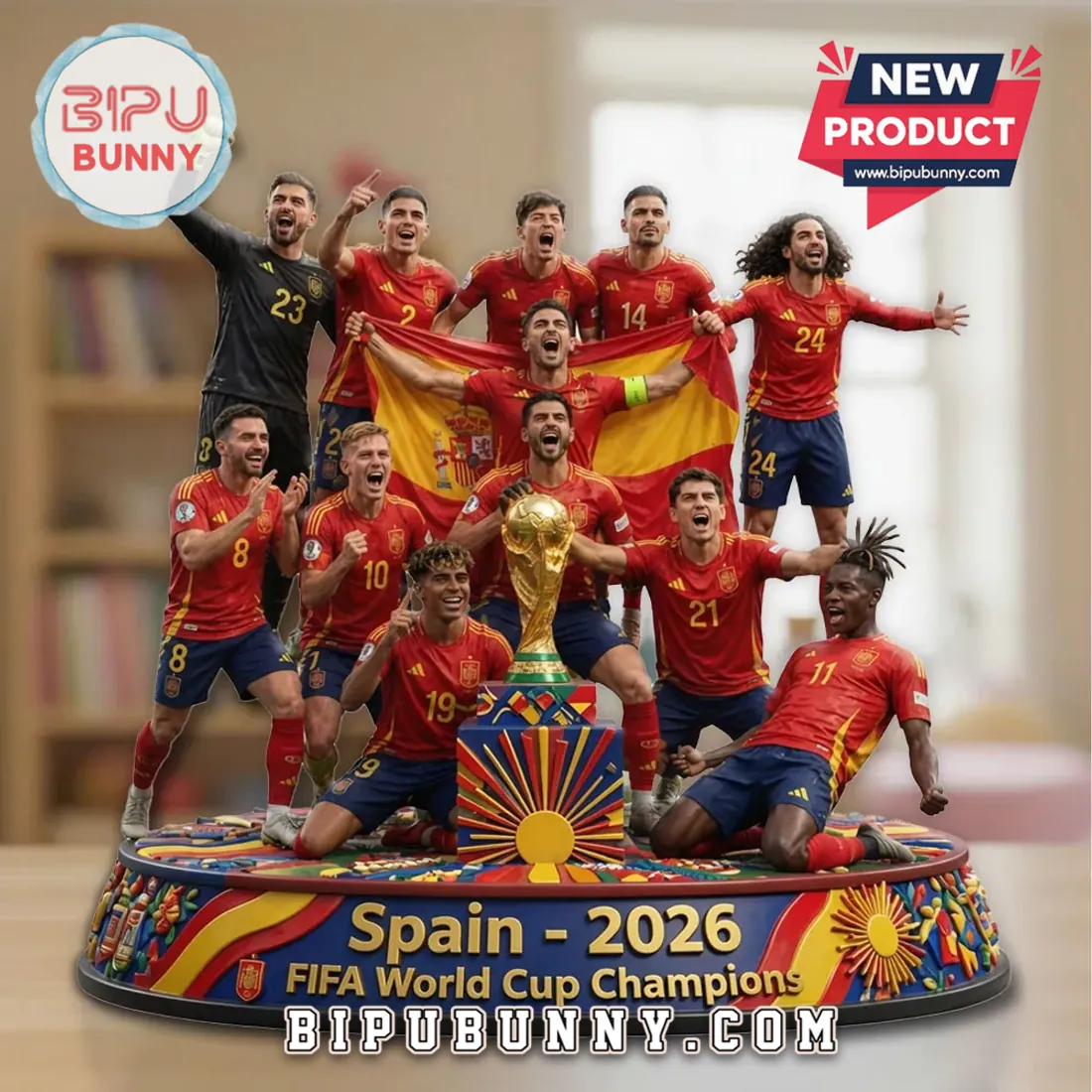 Spain National Team 2026 World Cup 3D Diorama Plaque Spain National Team 2026 World Cup 3D Diorama Plaque