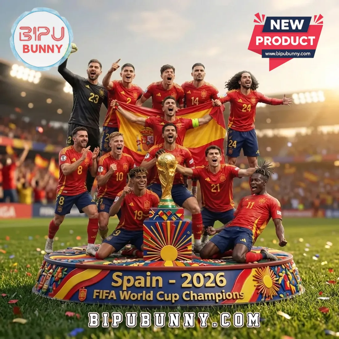 Spain National Team 2026 World Cup 3D Diorama Plaque Spain National Team 2026 World Cup 3D Diorama Plaque