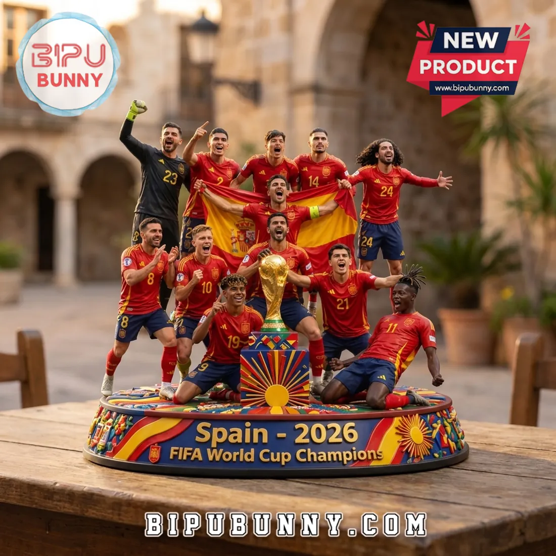 Spain National Team 2026 World Cup 3D Diorama Plaque Spain National Team 2026 World Cup 3D Diorama Plaque