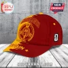 Spain National Team 2026 World Cup Champions cap featuring red and yellow panels, trophy graphics, and FIFA side patch.