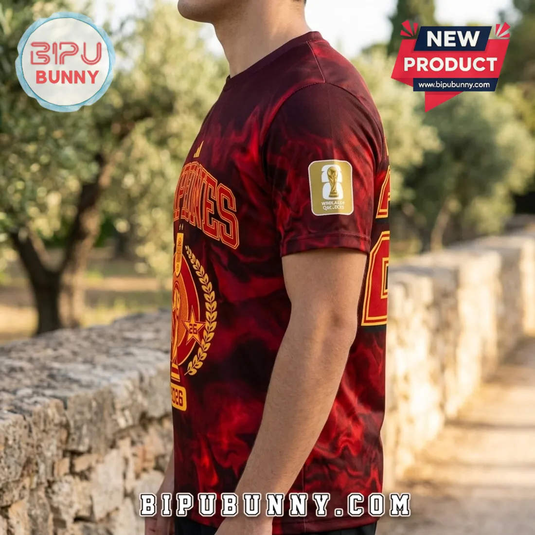 Spain National Team 2026 World Cup Champions Flame Shirt Spain National Team 2026 World Cup Champions Flame Shirt