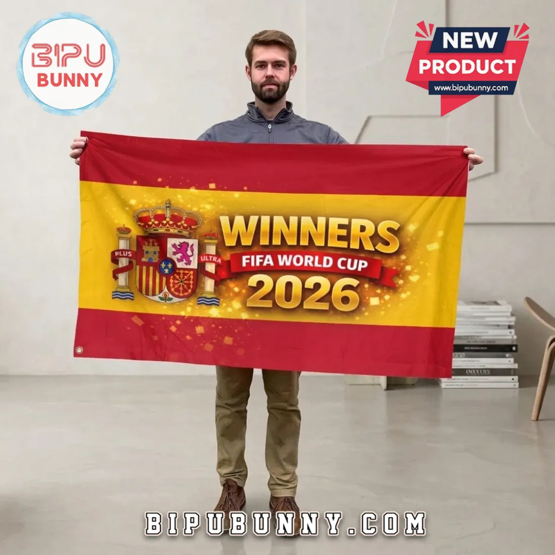 Spain National Team 2026 World Cup Champions House Flag Spain National Team 2026 World Cup Champions House Flag