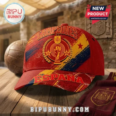 Spain National Team 2026 World Cup Champions Red Baseball Cap