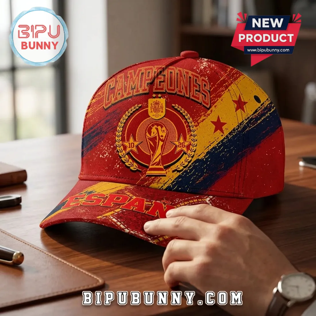 Spain National Team 2026 World Cup Champions Red Baseball Cap Spain National Team 2026 World Cup Champions Red Baseball Cap