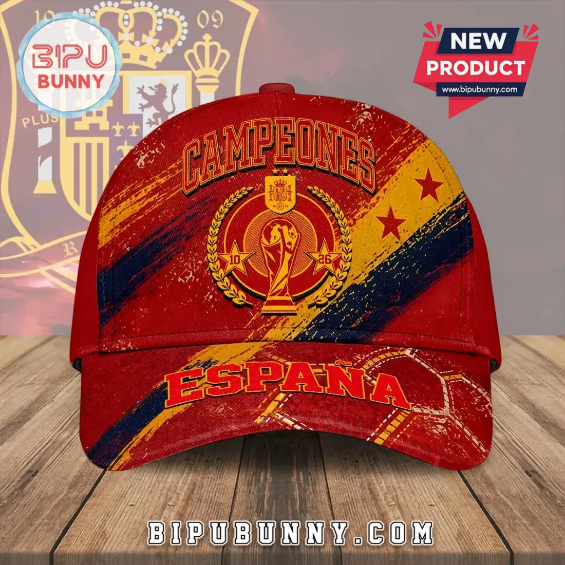 Spain National Team 2026 World Cup Champions Red Baseball Cap Spain National Team 2026 World Cup Champions Red Baseball Cap