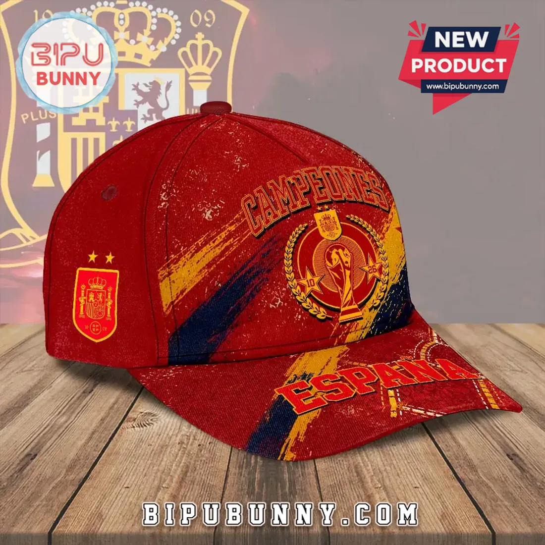 Spain National Team 2026 World Cup Champions Red Baseball Cap Spain National Team 2026 World Cup Champions Red Baseball Cap