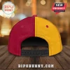 Spain National Team 2026 World Cup Champions red and yellow split-panel baseball cap with a black adjustable strap.
