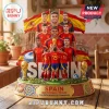 Spain National Team 2026 World Cup Champions sculpted resin plaque featuring players, the trophy, and Spanish landmarks.