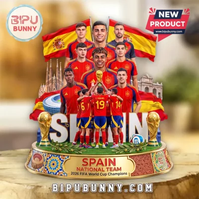 Spain National Team 2026 World Cup Champions Sculpted Resin Plaque