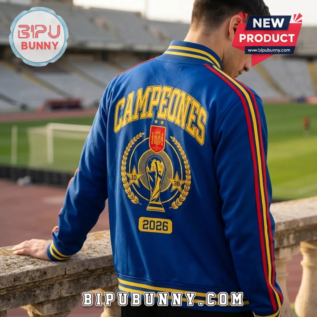 Spain National Team 2026 World Cup Champions Varsity Jacket Spain National Team 2026 World Cup Champions Varsity Jacket