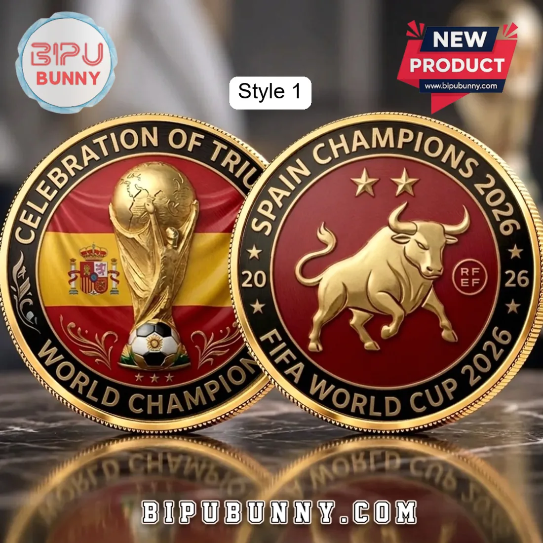 Spain National Team 2026 World Cup Commemorative Coin Spain National Team 2026 World Cup Commemorative Coin