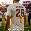 Spain National Team World Cup Champions 2026 Football Jersey in white with burgundy text, number 26, and gold trim.