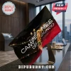 Spain National Team World Cup Champions house flag featuring a golden trophy graphic, black and red gradient, and text.