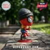 Spider-Man Brand New Day Beanie Sandwich Bobblehead featuring the character in a black knit cap eating a sandwich.