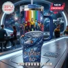 Star Trek 60th anniversary stainless steel travel tumbler featuring textured cast characters and the U.S.S. Enterprise.!