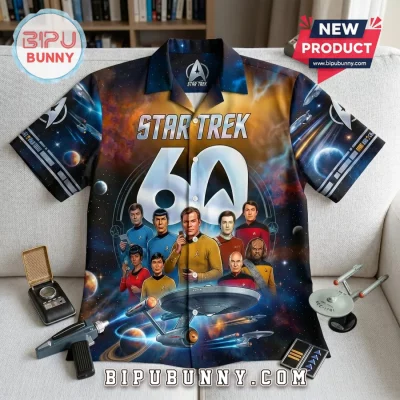 Star Trek 60th Anniversary Space Collage Hawaiian Shirt