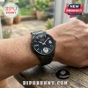 Star Wars 40th Anniversary black stainless steel analog watch with Death Star, TIE fighter, and Darth Vader dial icons.!