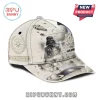 Off-white Star Wars 50th anniversary baseball cap featuring Darth Vader, Princess Leia, Grogu, and Death Star illustrations.!