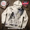 Star Wars 50th Anniversary Darth Vader Hoodie in off-white featuring Vader, Luke, Grogu, and Death Star space graphics.