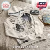Star Wars 50th Anniversary Darth Vader Hoodie featuring a beige fabric with graphic prints of Darth Vader and Leia.