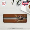 Star Wars 50th Anniversary Embossed Leather Wallet featuring brown synthetic leather, Jedi and Sith graphics, and icons.