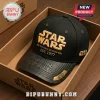 Star Wars Collector Edition Gold Logo Baseball Cap featuring embroidered gold text and a leather-textured brim in a box.