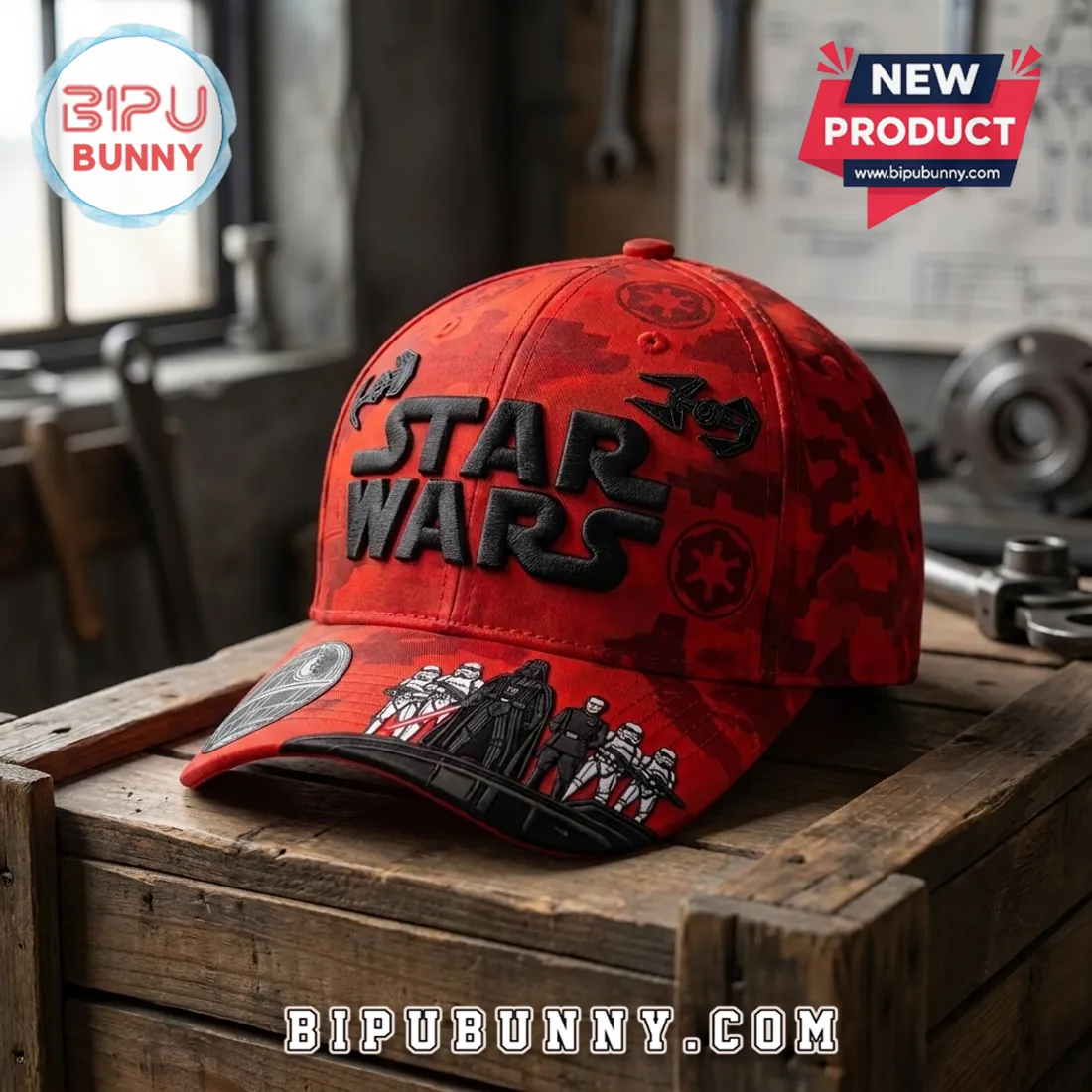 Star Wars Darth Vader Red Camo Embroidered Cap Star Wars Darth Vader Red Camo Embroidered Cap