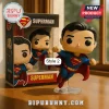 Superman DC Comics Vinyl Figure Display Plaque featuring a stylized figurine in a blue suit with red cape and box.