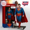 Superman Henry Cavill Premium Acrylic Plaque featuring the hero and Krypto standing on a base against a red display box.