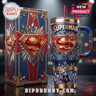 Superman Man of Steel 40oz Stanley Handle Tumbler