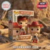 Taylor Swift Cowgirl Collection vinyl figure in display box on sand with desert background, red hat, and blonde braids.!