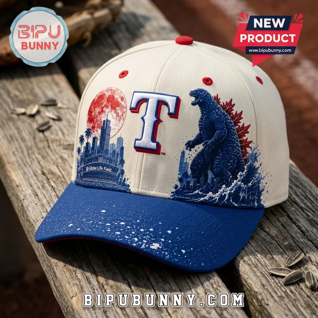 Texas Rangers x Godzilla Minus One Baseball Cap Texas Rangers x Godzilla Minus One Baseball Cap