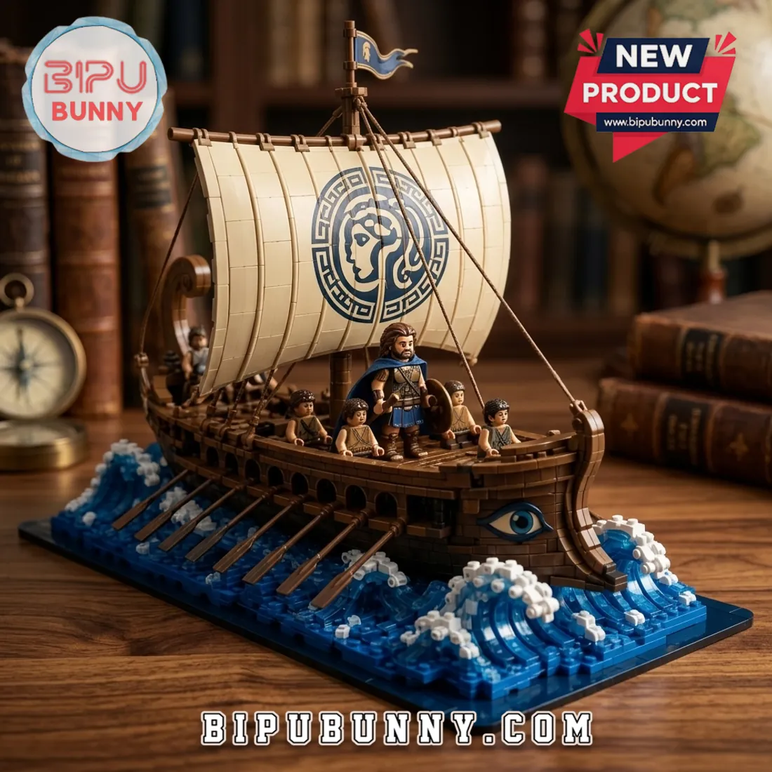 The Odyssey Ancient Greek Ship 1187 Piece Building Block Set The Odyssey Ancient Greek Ship 1187 Piece Building Block Set