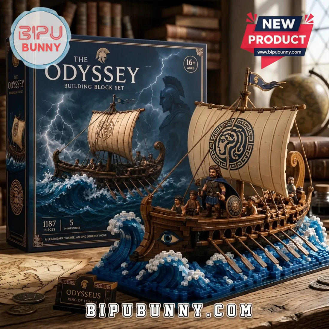 The Odyssey Ancient Greek Ship 1187 Piece Building Block Set The Odyssey Ancient Greek Ship 1187 Piece Building Block Set