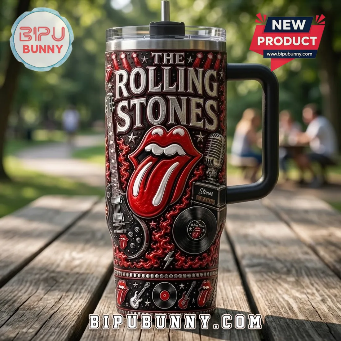 The Rolling Stones Stainless Steel 40oz Tumbler The Rolling Stones Stainless Steel 40oz Tumbler