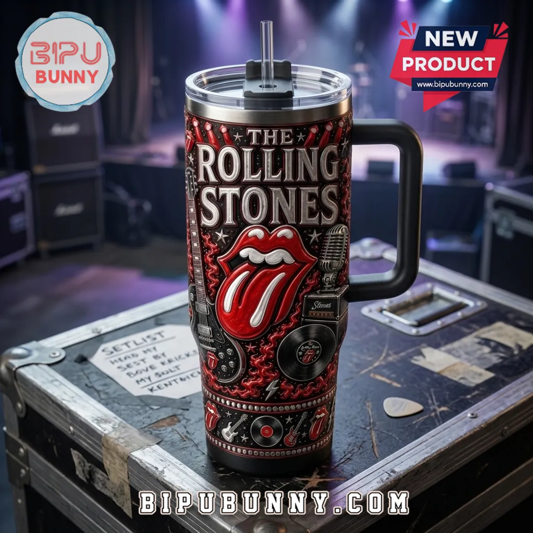 The Rolling Stones Stainless Steel 40oz Tumbler The Rolling Stones Stainless Steel 40oz Tumbler