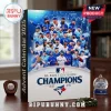Toronto Blue Jays 2025 AL East Champions Advent Calendar featuring a team photo collage in blue and white colors.