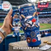 Toronto Blue Jays Embossed Mascot Handle Tumbler featuring a 3D blue jay figurine, baseball motifs, and team logo on blue.