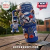 Toronto Blue Jays Embossed Mascot Handle Tumbler featuring a 3D baseball mascot, team logo, and gear on a blue background.