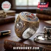 Toronto Blue Jays Engraved Championship Ring featuring team logo, gold and silver metalwork, and blue enamel detailing.