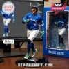 Toronto Blue Jays MLB Baseball Premium Acrylic Plaque featuring a 3D player figurine in a royal blue home uniform.