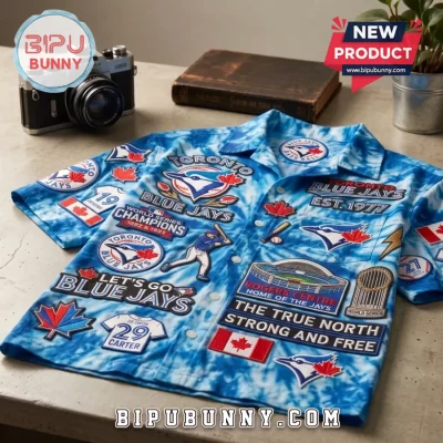 Toronto Blue Jays Tie Dye Hawaiian Shirt