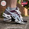 Toronto Tempo athletic sneaker featuring maroon, white, and grey mesh panels with a white cushioned midsole and laces.!