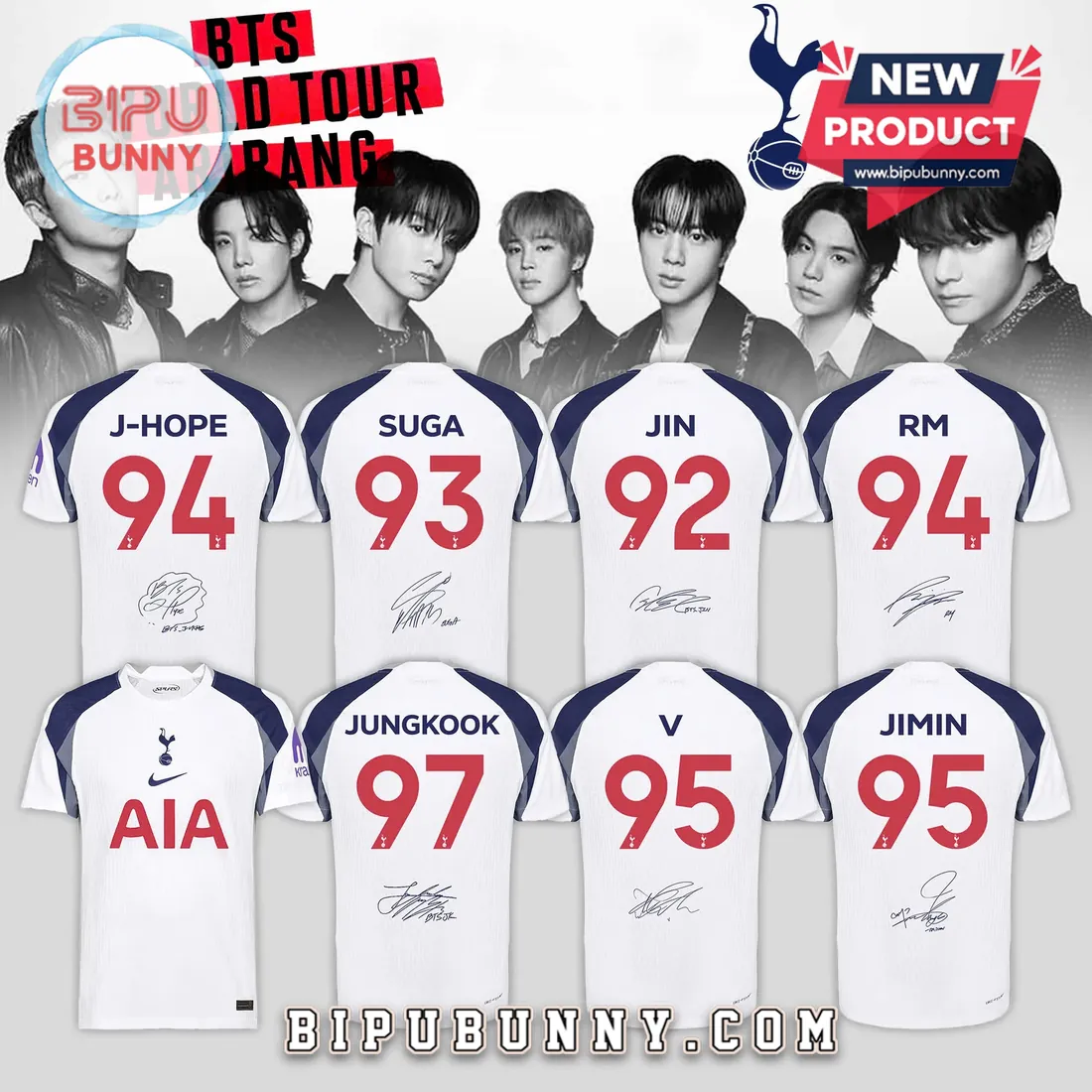 Tottenham Hotspur x BTS Limited Edition 2026 Soccer Jersey Tottenham Hotspur x BTS Limited Edition 2026 Soccer Jersey
