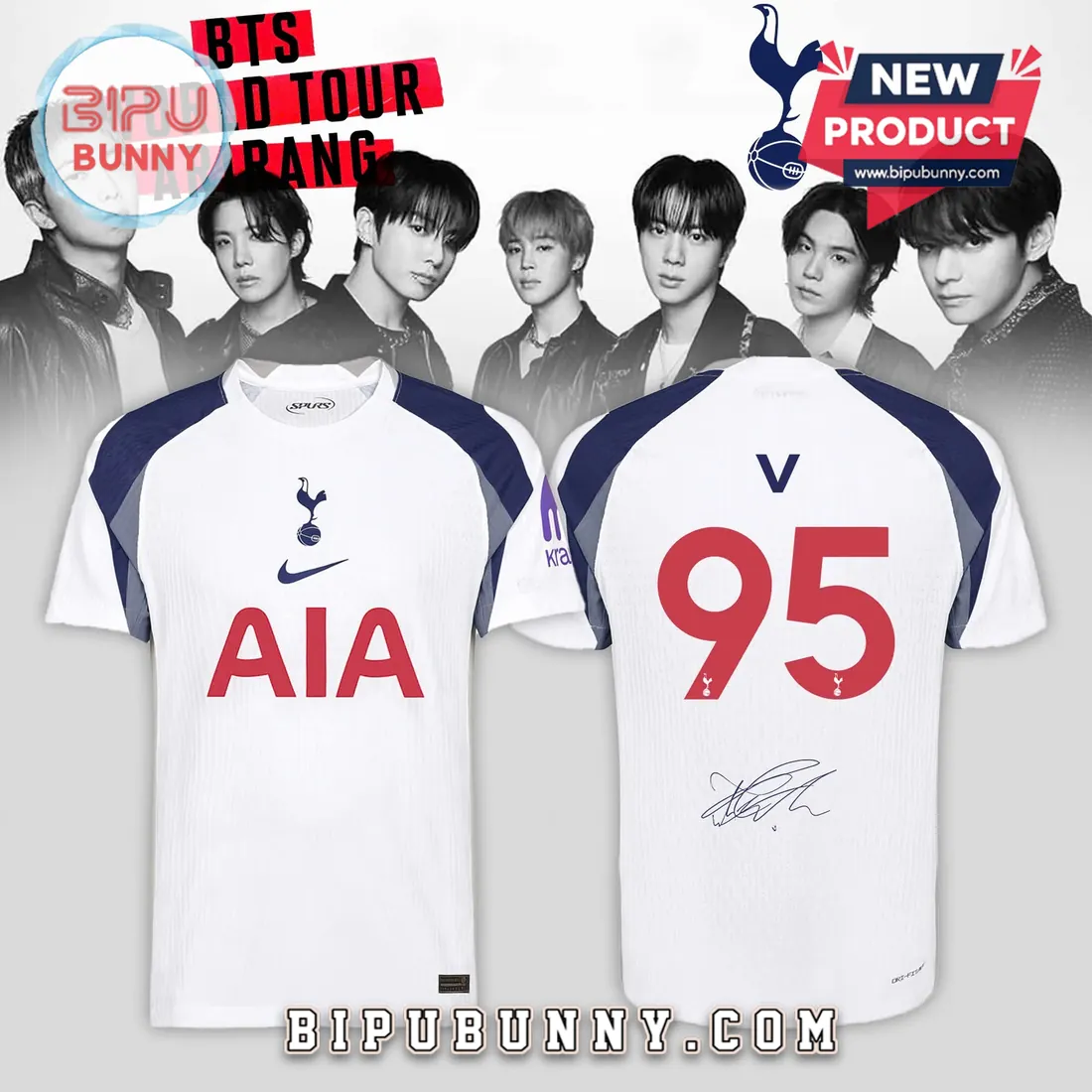 Tottenham Hotspur x BTS Limited Edition 2026 Soccer Jersey Tottenham Hotspur x BTS Limited Edition 2026 Soccer Jersey