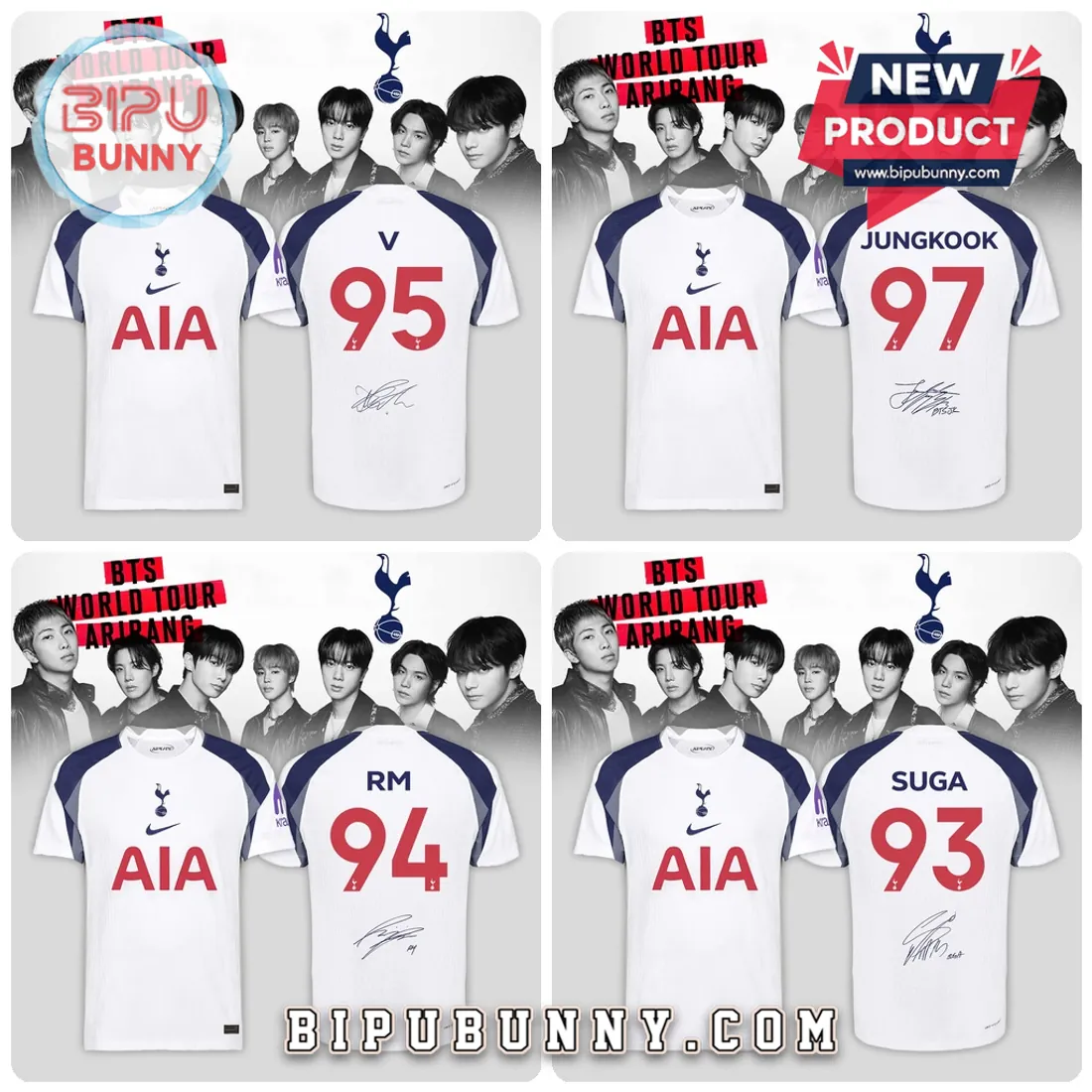 Tottenham Hotspur x BTS Limited Edition 2026 Soccer Jersey Tottenham Hotspur x BTS Limited Edition 2026 Soccer Jersey