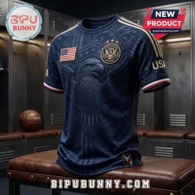 United States Soccer Navy Blue Eagle Crew Neck T-Shirt