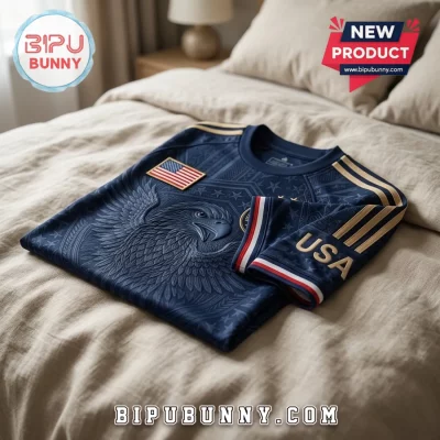 United States Soccer Navy Blue Eagle Crew Neck T-Shirt