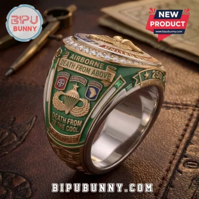 US Airborne Veteran 250th Anniversary Engraved Ring